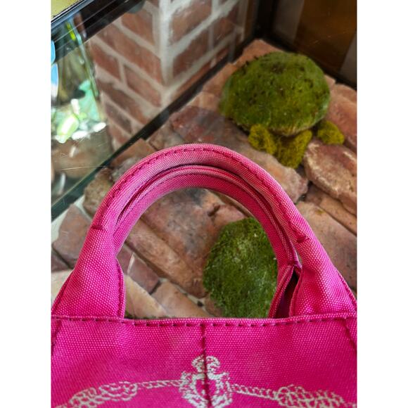 PRADA Pink Mini Canapa Tote - Picture 5 of 10